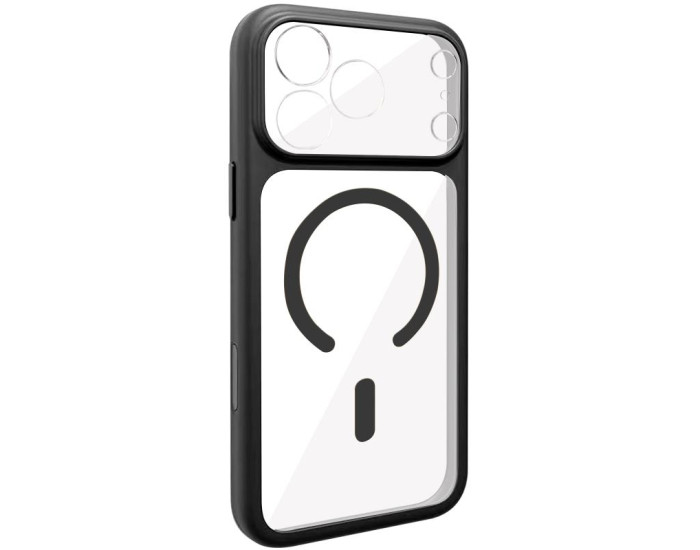 Чохол-силікон GETMAN Moon Clear with MagSafe для Apple iPhone 17 Pro Max, чорний