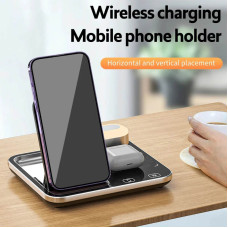 Беспроводная зарядка R12 3in1 15W (iPhone, iWatch, AirPods) with Light