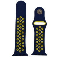 Ремінець для Apple Watch Nike Sport 38/40/41/42mm (10th) Синій/жовтий