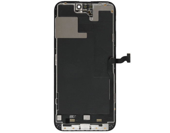 Дисплей з сенсорним екраном (модуль) iPhone 14 Pro Max, чорний, оригінал відновлений, з догори дном шлейфом