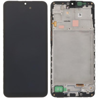 Дисплей з сенсорним екраном (модуль) Samsung A166 A16 5G, чорний з рамкою, переклеювання