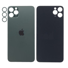 Задняя панель корпуса для iPhone 11 Pro Max, Green (Small Hole) с кольцами