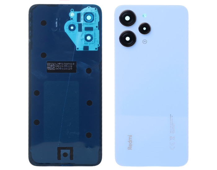 Задняя панель корпуса для Xiaomi Redmi 12, Sky Blue со стеклом камеры, оригинал