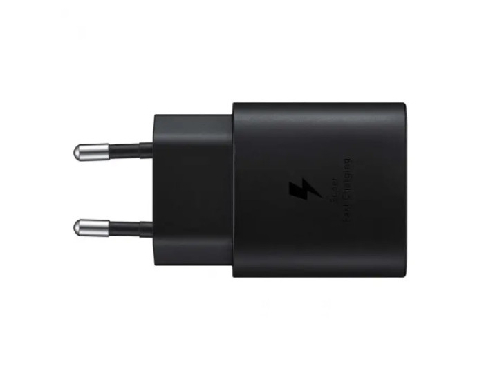Мережеве зарядний пристрій Samsung 25W з кабелем Type-C to Type-C (EP-TA800XBE) (EU) чорний (100% оригінал)