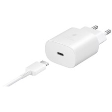 Сетевое зарядное устройство Samsung 25W с кабелем Type-C to Type-C (EP-TA800XWE) (EU) Белый (100% оригинал)