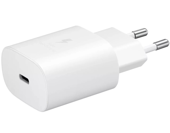 Сетевое зарядное устройство Samsung 25W с кабелем Type-C to Type-C (EP-TA800XWE) (EU) Белый (100% оригинал)