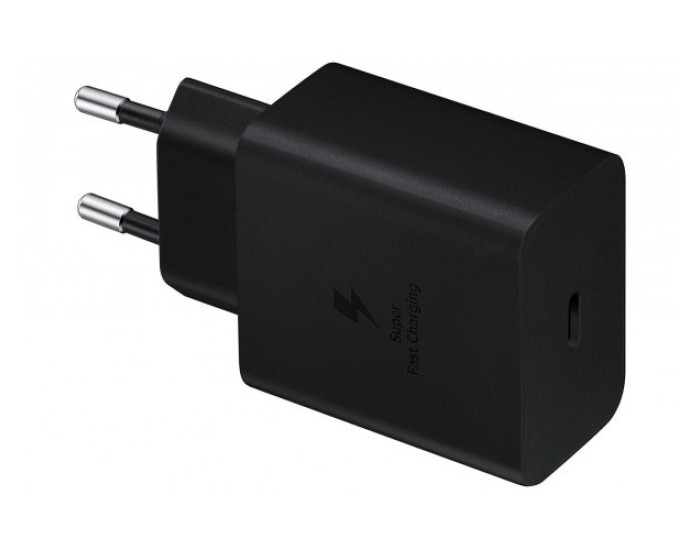 Мережеве зарядний пристрій Samsung 45W Travel Adapter з кабелем Type-C to Type-C (EP-TA845XBE) (EU) чорний (100% оригінал)