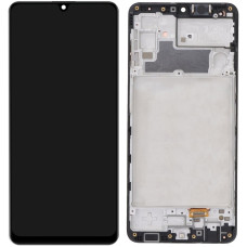 Дисплей з сенсорним екраном (модуль) Samsung M325 Galaxy M32, чорний з рамкою, широкий обідок, OLED
