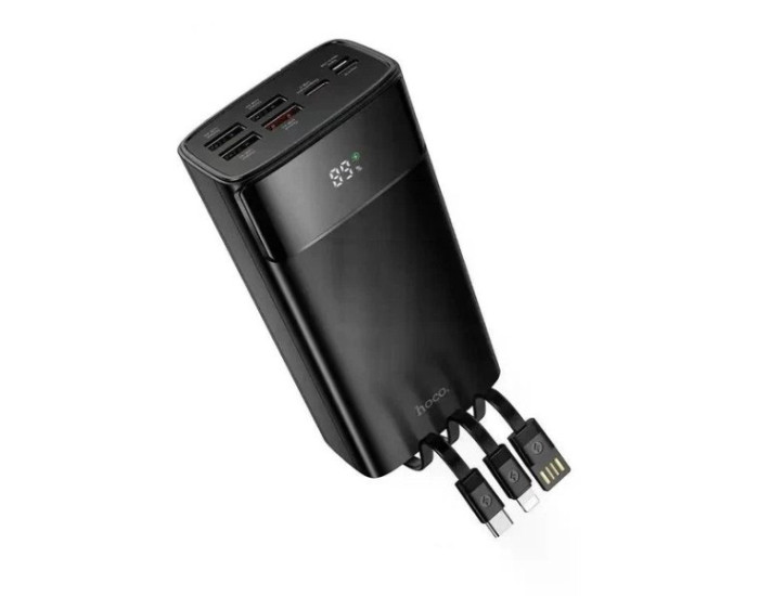 Портативная батарея (Power Bank) Hoco DB89B Element (22.5W + cable Type-C/iP/USB) 30 000mAh, Black