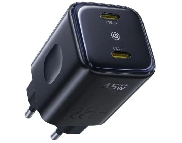 Мережеве зарядний пристрій Baseus PicoGo AN13 Fast Charger 2C 45W, Black