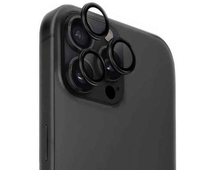 Защитное стекло на камеру Metal iPhone 16 Pro/16 Pro Max, Black