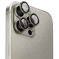 Защитное стекло на камеру Metal iPhone 16 Pro/16 Pro Max, Titanium Grey