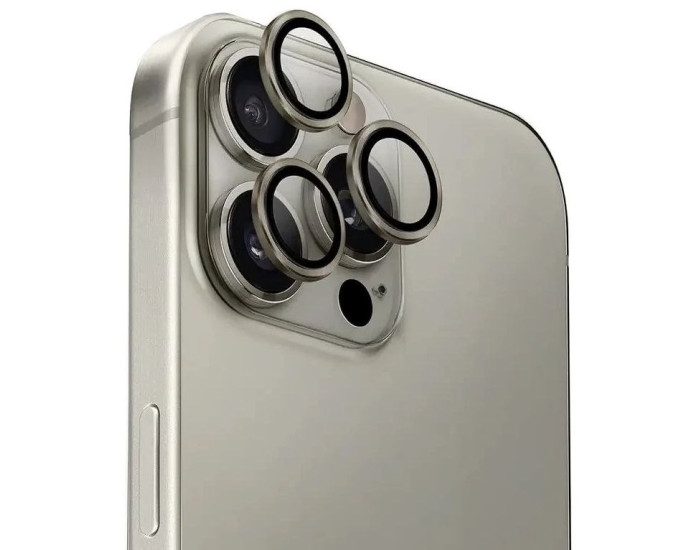 Защитное стекло на камеру Metal iPhone 16 Pro/16 Pro Max, Titanium Grey