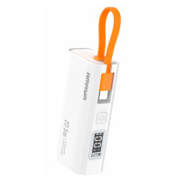 Портативна батарея (Power Bank) Amaya FD39 22.5W with display and cable 5000 mAh, Білий