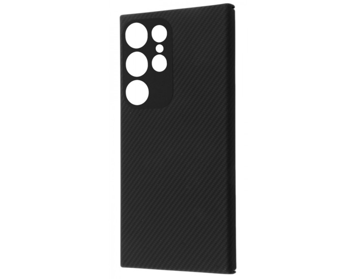 Чехол-силикон WAVE Premium Carbon Slim with Magnetic Ring Samsung Galaxy S24 Ultra Black