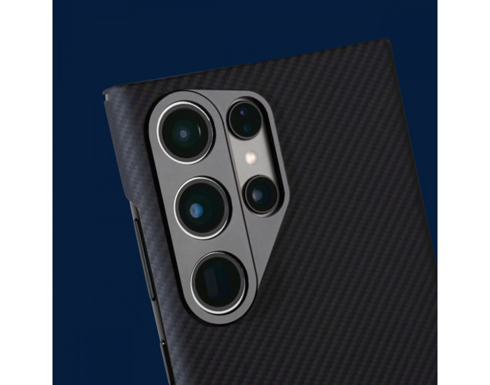 Чехол-силикон WAVE Premium Carbon Slim with Magnetic Ring Samsung Galaxy S24 Ultra Black