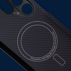 Чехол-силикон WAVE Premium Carbon Slim with Magnetic Ring Samsung Galaxy S24 Ultra Black