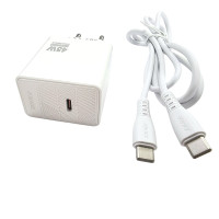 Сетевое зарядное устройство Jokade JB092 QIAOSEN 45W (USB-C) с кабелем (Type-C-Type-C) белый