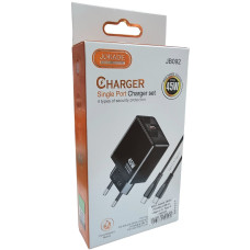 Сетевое зарядное устройство Jokade JB092 QIAOSEN 45W (USB-C) с кабелем (Type-C-Type-C) черный