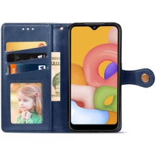 Чехол-книга Кожаный GETMAN Gallant Samsung Galaxy A22/ M22/ M32, Синий