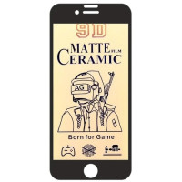 Защитное стекло (Гибкая Керамика Matte) iPhone 7 /8 /SE2, Black