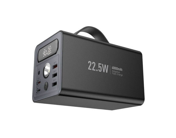 Портативная батарея (Power Bank) Hoco J138 Distant (22.5W+PD20W+DC12V) multi-function 60 000mAh, Black