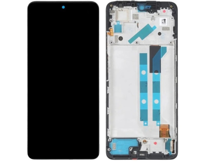Дисплей з сенсорним екраном (модуль) Xiaomi Poco X4 Pro /Redmi Note 11 Pro /Redmi Note 11E Pro, чорний з рамкою, OLED