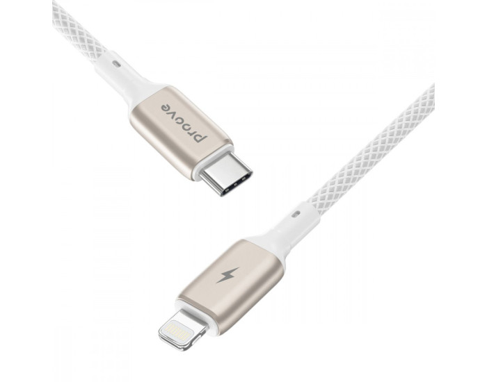 Кабель Proove Dense Metal Type-C to Lightning (27W/1m) White