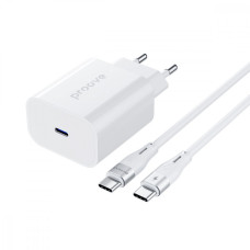 Сетевое зарядное устройство Proove Rapid 30W (Type-C) + cable Type-C (Белый  White)