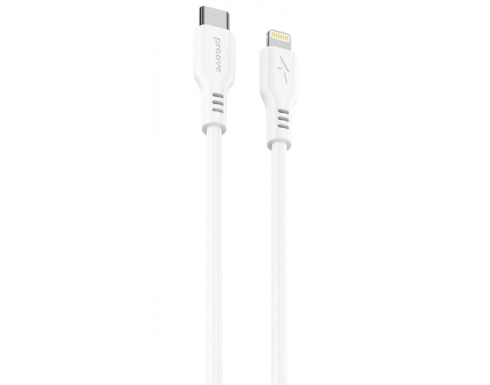 Кабель Proove Rebirth Type-C to Lightning (27W/1m) White