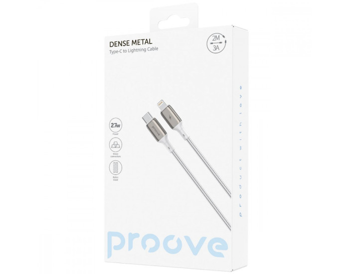 Кабель Proove Dense Metal Type-C to Lightning (27W/2m) Black