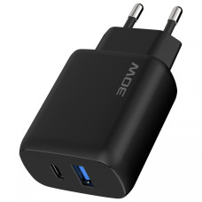 Сетевое зарядное устройство Proove Silicone Power 2 30W (Type-C + USB) + Cable Type-C to Type-C (1m) (Белый  White)