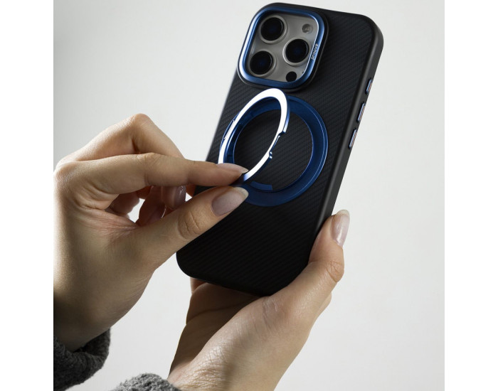 Чехол-силикон Proove Reinforce Case with Magnetic Ring iPhone 16 Pro Max Blue