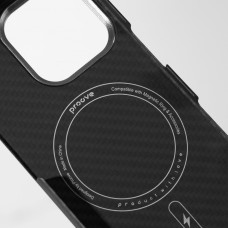 Чехол-силикон Proove Carbon Slim with Magnetic Ring iPhone 16 Pro Max Black