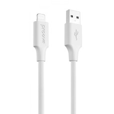 Кабель Proove Striped Silicone Lightning (2.4A/1m) White