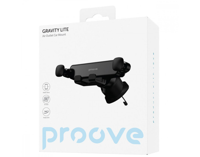 Автодержатель Proove Gravity Lite Air Outlet Car Mount, Black