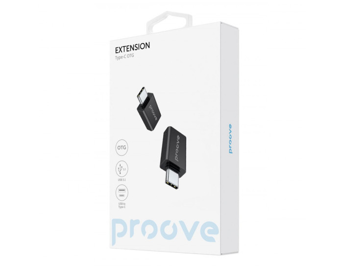 Переходник OTG Proove Extension USB to Type-C Черный
