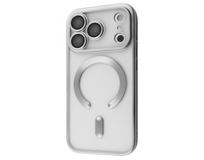 Чохол-силікон Metal Matte Case with MagSafe iPhone 17 Pro Max White Titanium