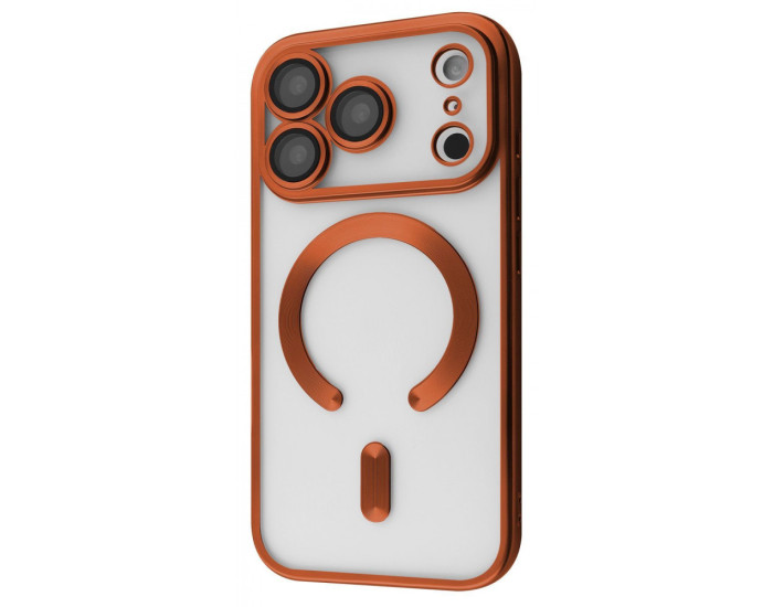 Чохол-силікон Metal Matte Case with MagSafe iPhone 17 Pro Max Cosmic Orange