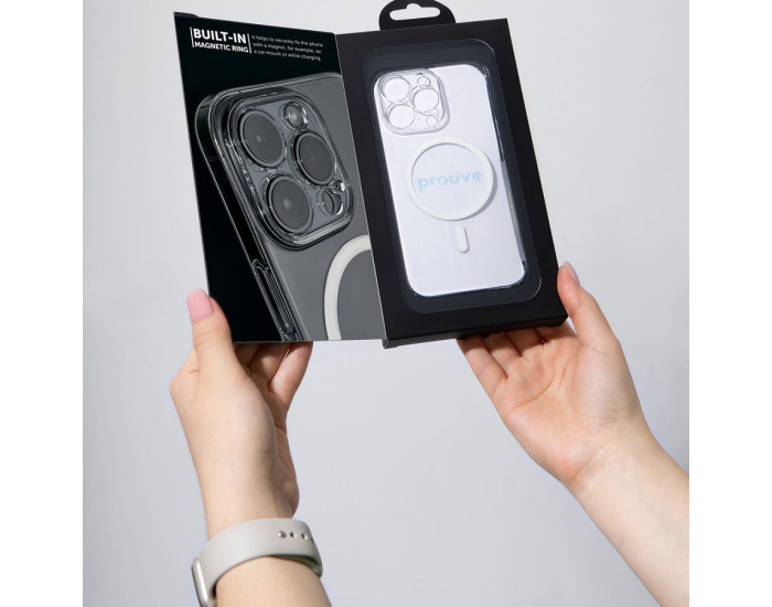 Чехол-силикон Proove Crystal Case with MagSafe Ring iPhone Air Прозрачный