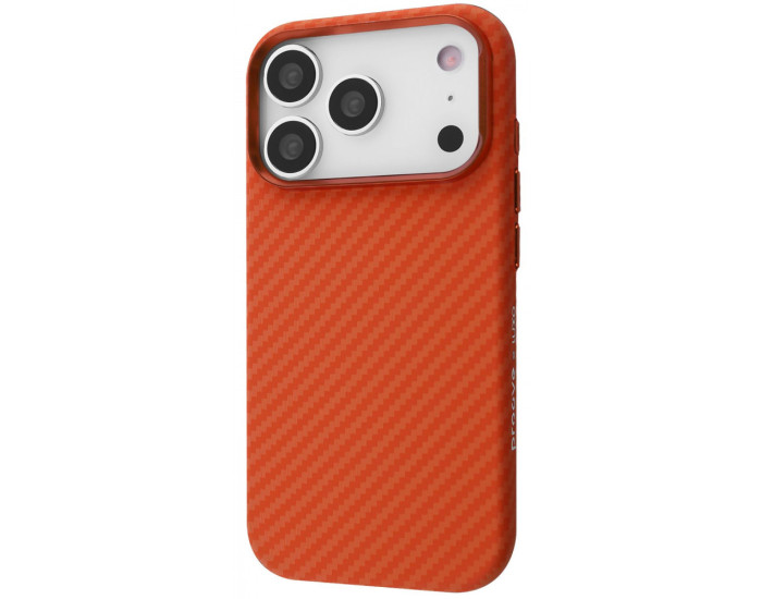Чехол-силикон Proove Gleam Case with Magnetic Ring iPhone 17 Pro Max Orange Fiber