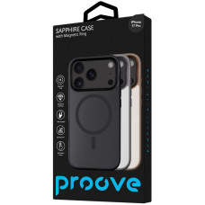 Чехол-силикон Proove Sapphire Case with Magnetic Ring iPhone 17 Pro (Black titanium)