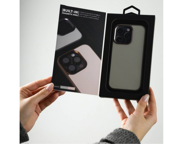 Чехол-силикон Proove Sapphire Case with Magnetic Ring iPhone 17 Pro (Black titanium)
