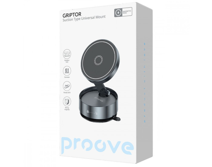Автодержатель Proove Griptor Sutction Type Universal Mount, Grey