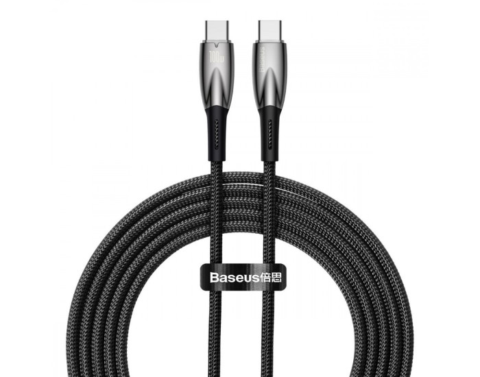 Кабель USB-C Baseus Glimmer Series Fast Charging Type-C to Type-C (100W/2m) Black (CADH000801)