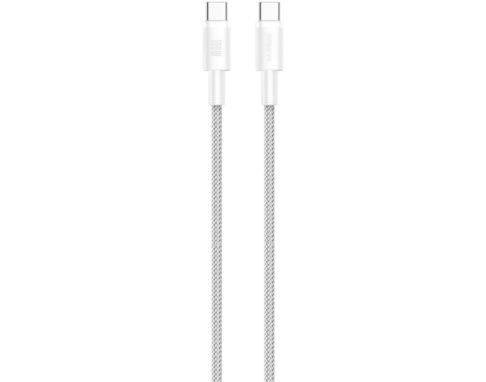 Кабель Proove Nylo Type-C to Type-C (100W/1.5m) White