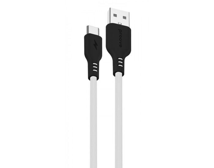 Кабель Proove Rebirth USB to Type-C  (2.4A/ 1m) (Black/ white)
