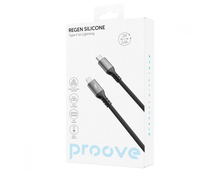 Кабель Proove ReGen Silicone Type-C to Lightning (27W/ 1m) White