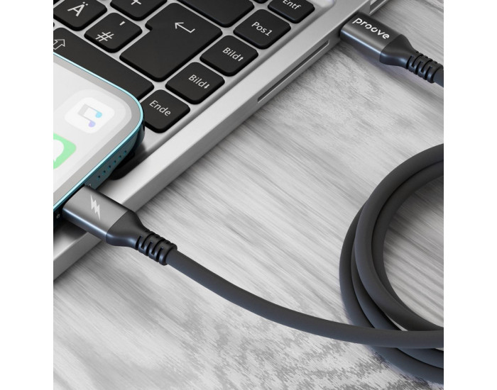 Кабель Proove ReGen Silicone Type-C to Lightning (27W/ 1m) Black