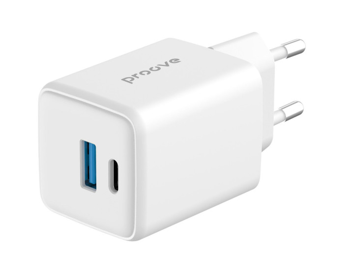 Мережеве зарядний пристрій Proove Pocket GaN Plus 25W (Type-C + USB) (Чорний  Black)